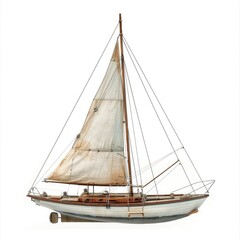 Obraz premium Sailboat under the white background
