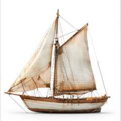 Obraz premium Sailboat under the white background