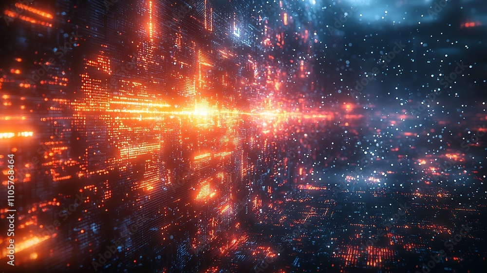 Poster futuristic digital communication hub with seamless global interaction and connectivity