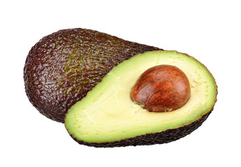 avocado isolated on white clipping path