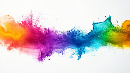 Obraz premium Vibrant Rainbow Color Splash Abstract Paint Explosion