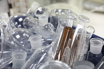 laboratory glassware in laboratory