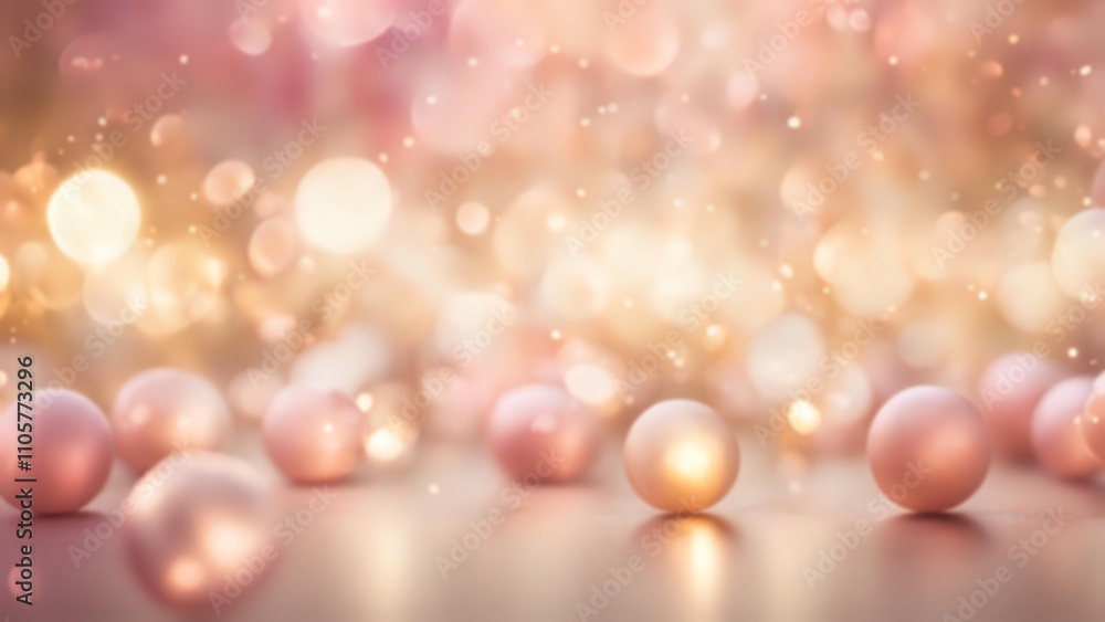 Poster blur bokeh background with golden and soft pink hues creating a dreamy atmosphere