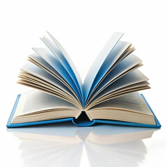 Fototapeta premium An open book with visible pages, showcasing its text or illustrations