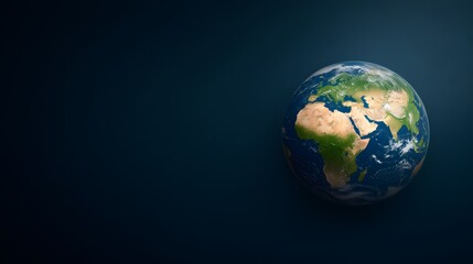 Fototapeta premium A bright Earth with clouds swirling, symbolizing motion and life