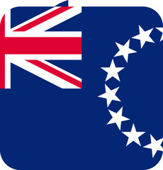 Cook Islands Flag Square Icon