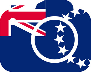 Cook Islands Flag On Camra Icon
