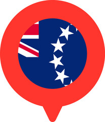 Cook Islands Flag On Pin Icon