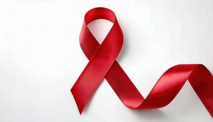 Symbol of Global Solidarity and Awareness. Red Ribbon for HIV AIDS Awareness, Prevention Advocacy, Support for Affected Communities, and Celebration of World AIDS Day