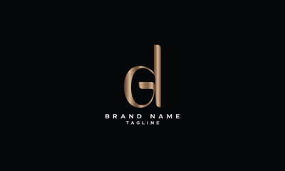 Obraz premium GD, DG, Abstract initial monogram letter alphabet logo design