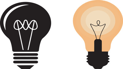 Light Bulb icon set, Idea icon symbol vector for logo design