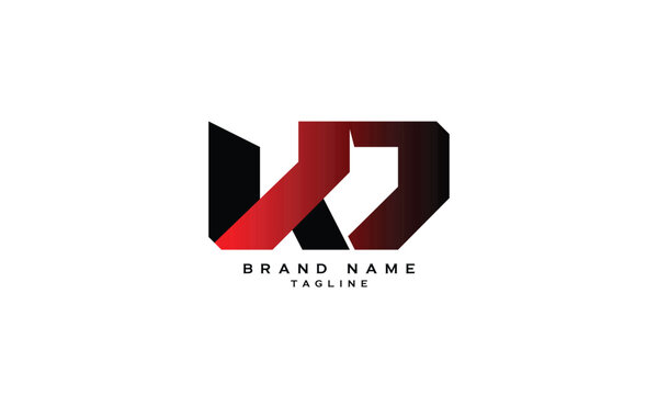 KDN, KND, DKN, DNK, NDK, NKD, Abstract initial monogram letter alphabet logo design