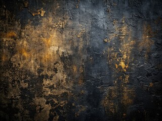 Fototapeta premium Black Grunge Texture Abstract Background - Dark Wall, Vintage Aesthetic, Copy Space for Creative Designs, Wallpaper, and Banners