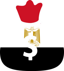 Egypt Flag on Money bag icon