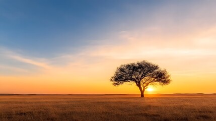 A vibrant sunset over the Australian outback, with people celebrating Australia Day