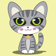 cat vector illustration, perfect for cartoons, clipart, and line art designs