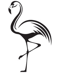 Fototapeta premium Flamingo silhouette vector.