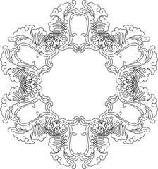 Vector sketch illustration silhouette vintage classic abstract decorative decoration ornament design