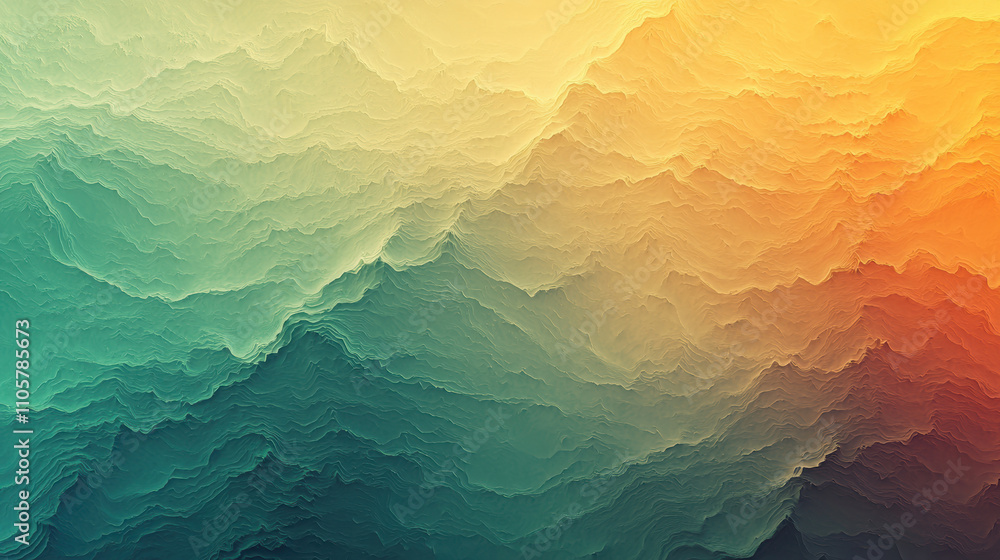 Poster high resolution image of gradient background featuring soft, layered colors transitioning from teal 