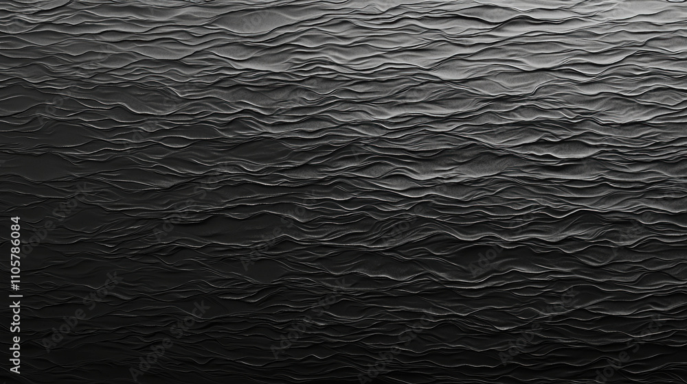 Poster high resolution image of dark textured background featuring wavy patterns that evoke sense of depth 