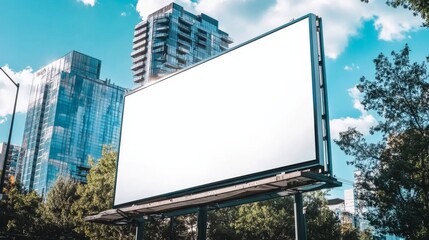 Fototapeta premium Mockup of a blank billboard in PSD format available for free download