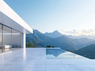 Minimalist Luxury House with Scenic Mountain View