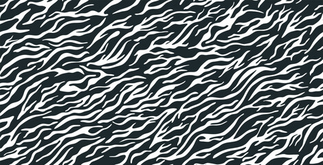 Seamless curve pattern texture on black background.
