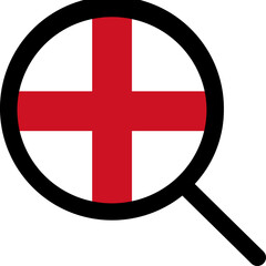 Fototapeta premium Search Shape of England Flag