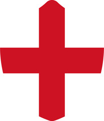 Obraz premium Shield Shape of England Flag