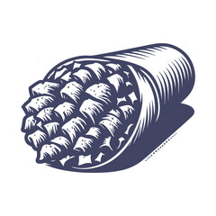 Burrito Silhouette Vector Art Illustration