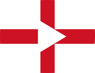 England Flag on video player icon
