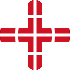Obraz premium England Flag On world icon