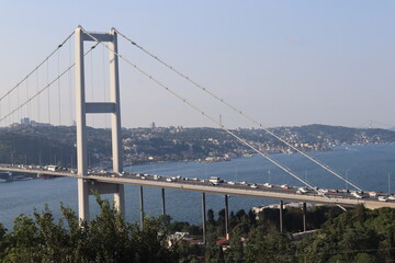 Bosporus Bridge (15 July Martyrs Bridge) in Istanbul, Turkey