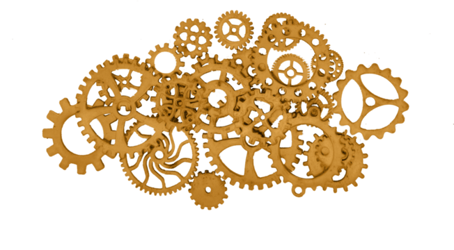 Gears, mechanical structures, mechanical principles, industry.