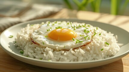 Fried egg with rice