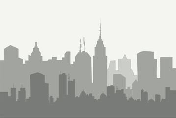 Morning City Skyline