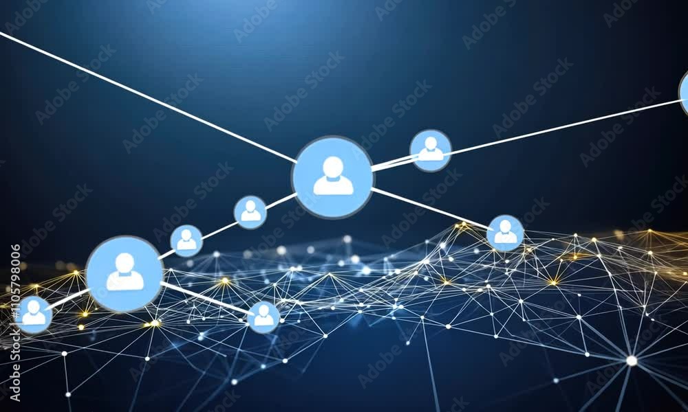 Poster explore the dynamics of digital connections as virtual networks come to life, illustrating the inter