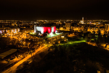 Opera białostocka nocą