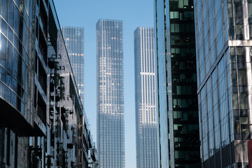 Daytime View of Moscow City Skyscrapers