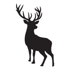 Deer vector silhouette art illustration