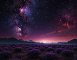 Purple space futuristic landscape wallpaper background