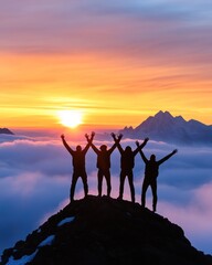 Quartet of hikers find inspiration on clouded peak