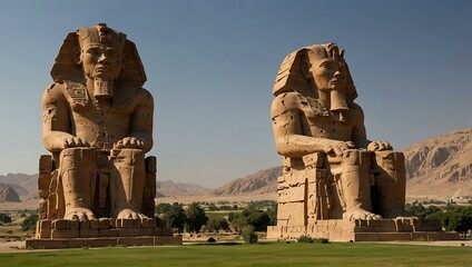 Colossi of Memnon statues in Egypt.