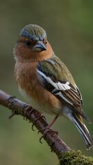 Fototapeta premium Common chaffinch bird (Fringilla coelebs).