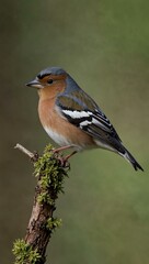 Fototapeta premium Common chaffinch bird (Fringilla coelebs).