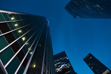 Moscow Techno City Skyscrapers at Dusk