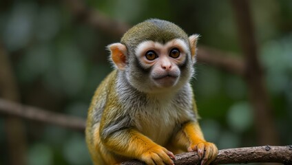 Obraz premium Common squirrel monkey.