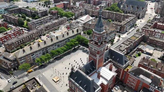 Bird's-eye view of Dunkirk Town Hall (Hotel de Ville de Dunkerque), France
