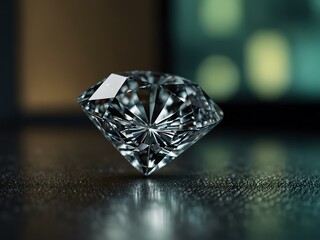 Computer screen with a diamond displayed on it.