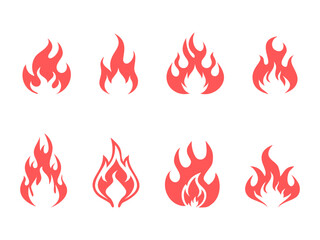 fire flame icon vector set art illustration, fire flame icon bundle vector set